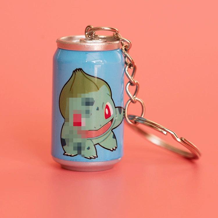 Simulation easy tank shape mini beverage bottle keychain pendant scan code small gift activity promotes beer bottles