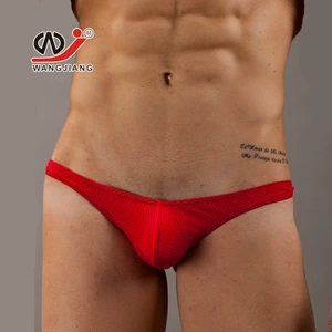 WJ Sexy Men's Mesh Briefs T1001DK - 1661847057 - Export Quality Cotton/Nylon Fabric - Low Waist - With Elastic - 90%-95% Cotton/Nylon - Suitable for All Seasons