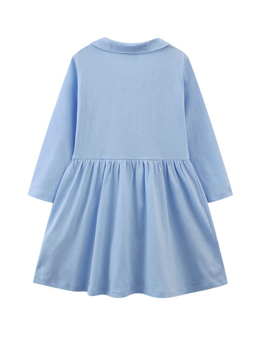 Autumn New Arrival Girls' Knitted Ruffled-Neck Dress—Long-Style, Long-Sleeved Princess Dress for Young Girls and Toddlers—Distributable