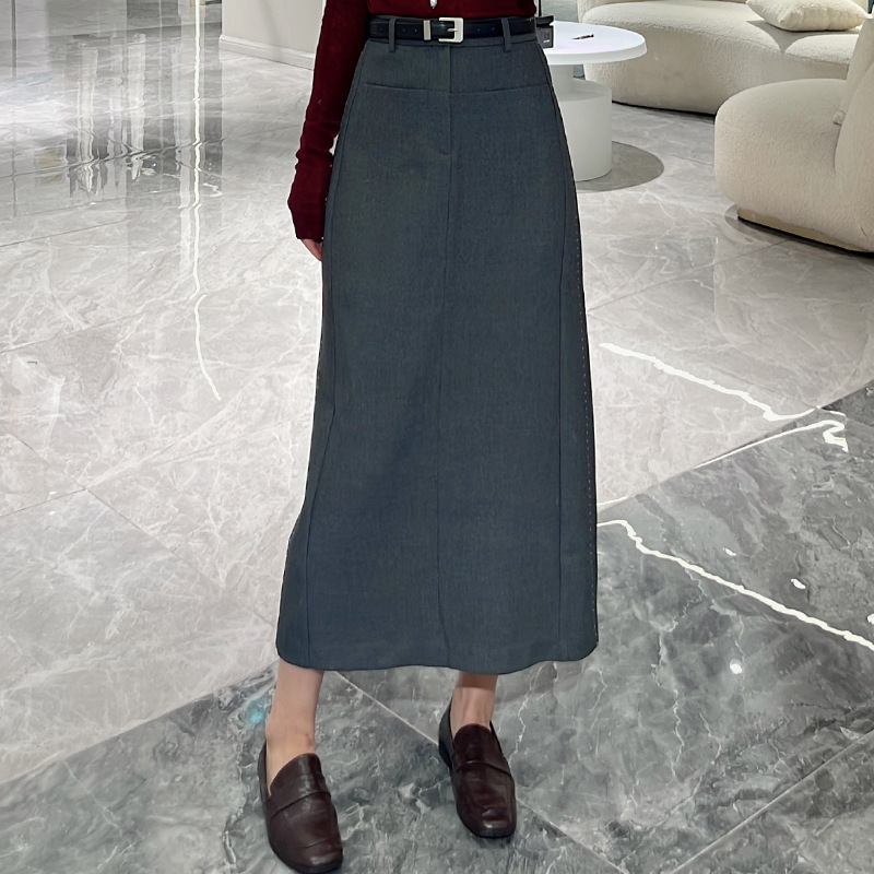 爆款女裤热卖2025秋季新款拱针包臀裙显瘦气质通勤风中长款半身裙|undefined