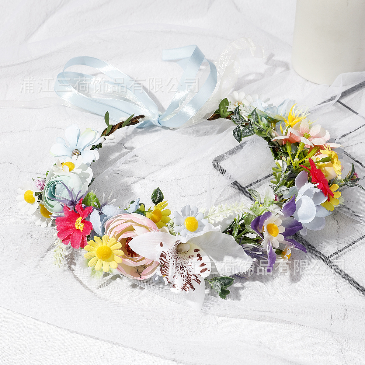 화려한 데이지 호접란