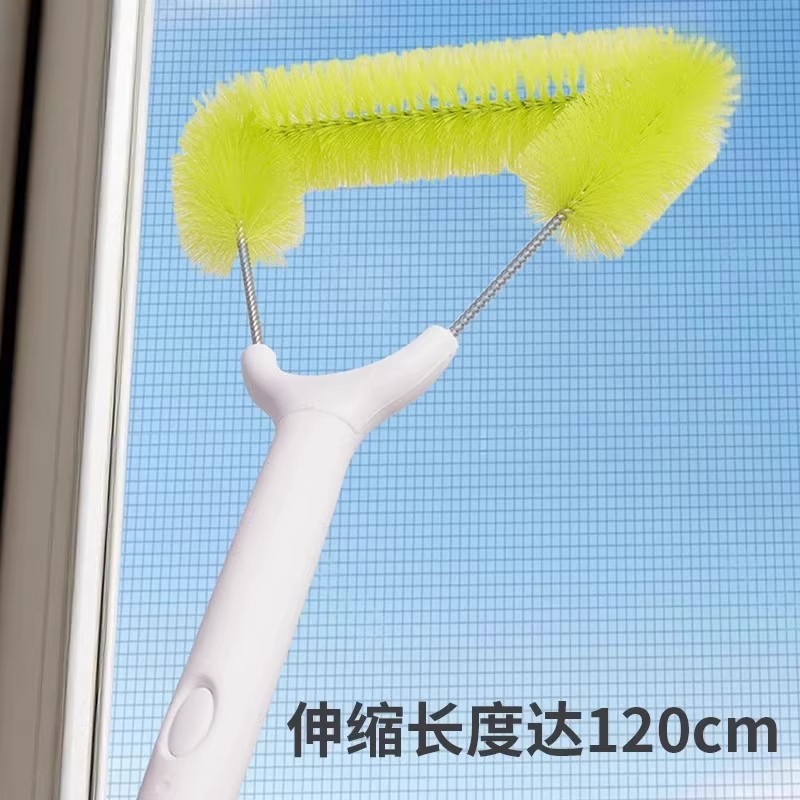 长柄伸缩纱窗刷清洗神器免拆洗网纱窗户高层清洁工具大扫除万能刷|undefined