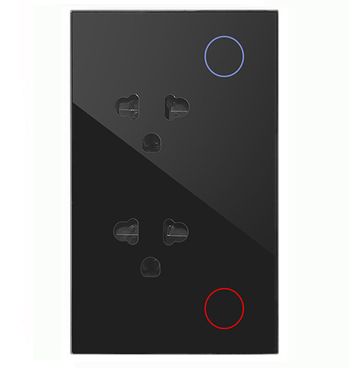 タイ標準ベトナム規格スマートコンセント落書きAPP遠隔制御ダブルコンセント強化ガラスパネル|undefined