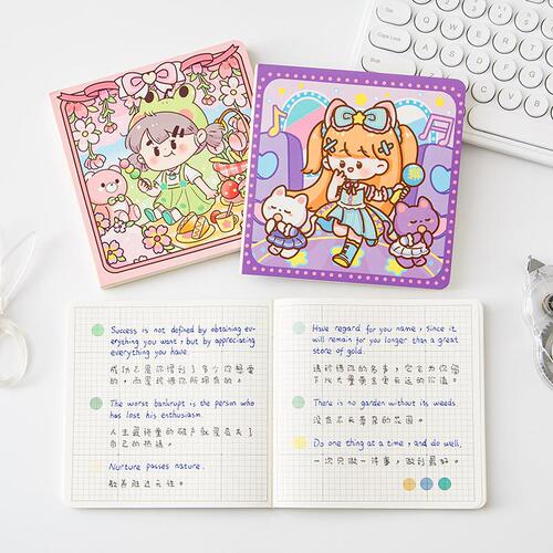 Kakajiang square book, cute and beautiful hand ledger, creative square note planning book, ledger book wholesale