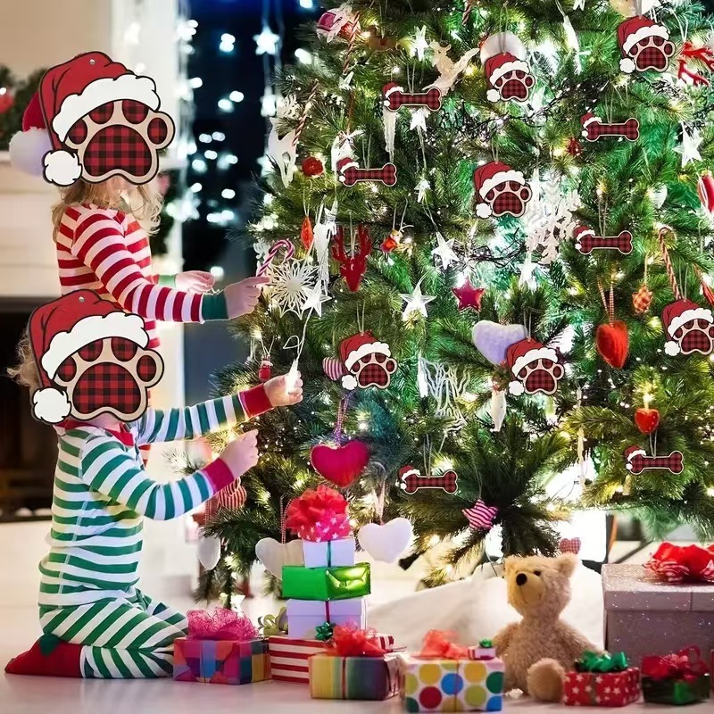 越境精選クリスマス装飾木札創意ペット木造工芸品祝日雰囲気装飾卸売り|undefined