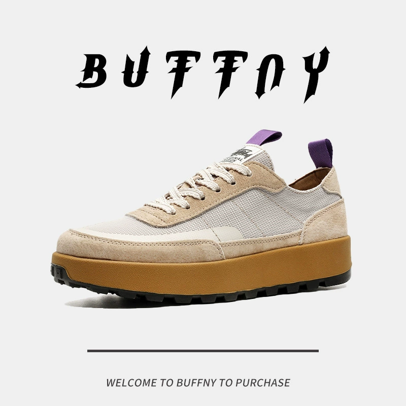 2024 новые мужские холщовые туфли весной и летом ретро маленькие белые туфли модные дикие кроссовки с толстой подошвной парой туфли