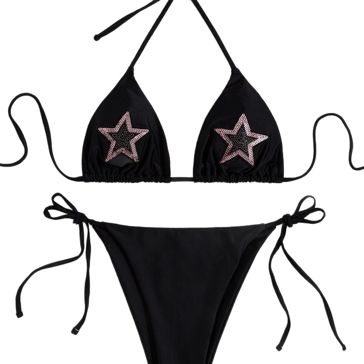 2026 nuevo cross-border amazon sexy cuello de tres puntos bikini vacaciones de playa mayorista