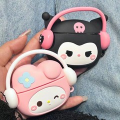 新しいスタイルのメロディーとクーロミのシリコン漫画ヘッドフォン保護ケース、ヘッドフォン付き