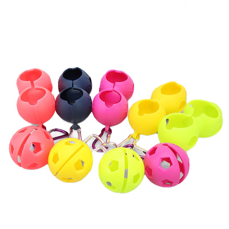 Kẹp bóng golf silicon PGM kèm bút đánh dấu (một bóng / hai bóng) — Kẹp bóng silicon bút đơn (màu ngẫu nhiên), Bút bi đôi kẹp Bóng Silicon (Màu ngẫu nhiên)