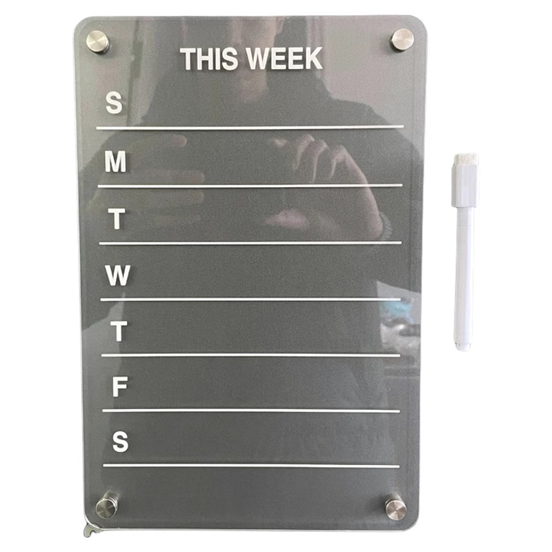 Tablero de exhibición de pegatinas de nevera Tablero de mensajes de pegatinas magnéticas Acrílico transparente puerta de hierro puerta de hierro