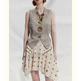 夏日绝美套装穿搭又酷又飒的穿搭休闲小香风上衣半身裙两件套女装