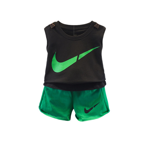 Boy's summer set, thin and stylish 2024 new fashion middle child casual children's two-piece set