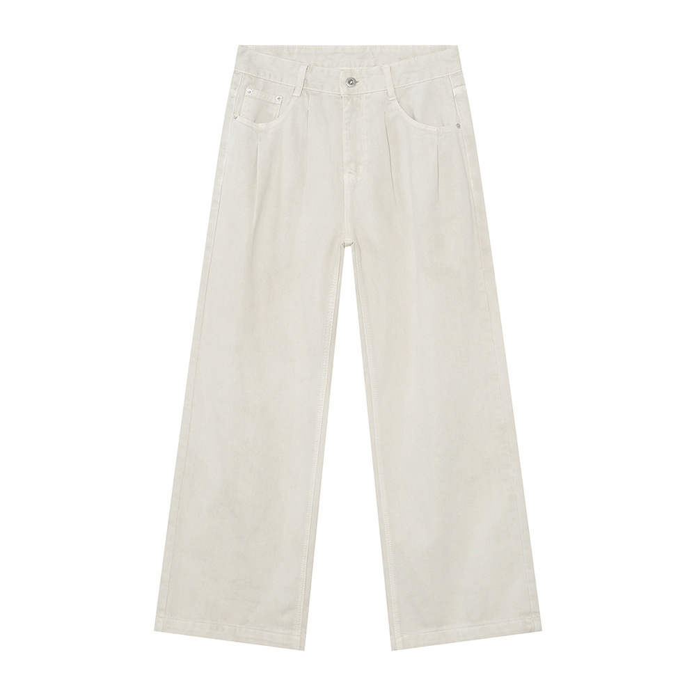 MTLCLOTHES para hombre | Versión coreana del diseño de pliegues rectos de color sólido de estilo coreano