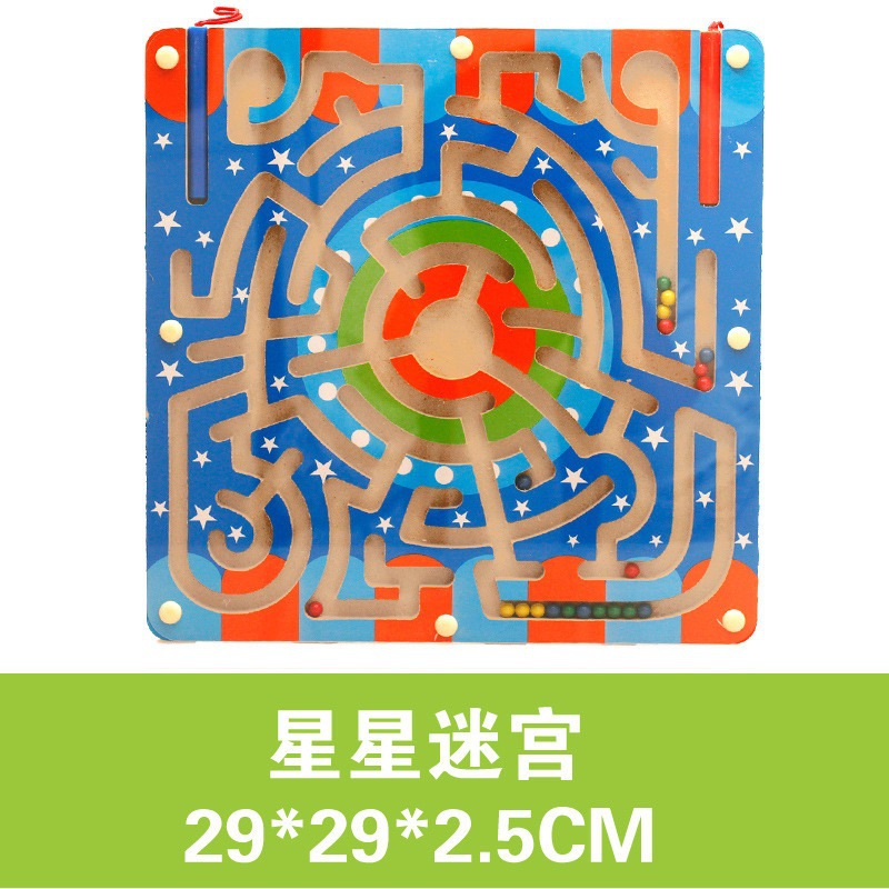 Cpc rompecabezas para niños bolígrafo magnético laberinto digital educación temprana clasificación de color de madera tablero de conteo juguetes de 1 a 3 años