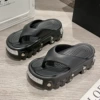 Black flip flops