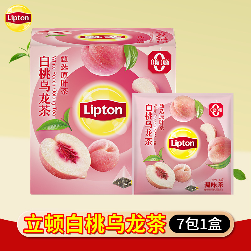 Lipton Original Leaf Tea White Peach Oolong Flavored Tea Triangle Tea Bag 7 Bags 12.6g Fruit Tea Freeze-Dried Cold Brew Tea Lipton Original Leaf Tea White Peach Oolong Flavored Tea Triangle Tea Bag 7 Bags 12.6g Fruit Tea Freeze-Dried Cold Brew Tea
