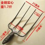 锰钢加厚实心稻草叉多齿农用工具粪叉麦秆叉洋叉老式垃圾专用叉子