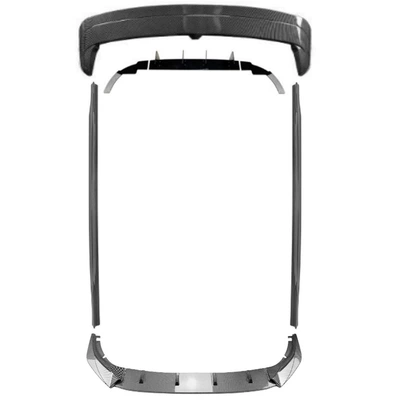 Skirts, Rear Lip, and Rear – Spoiler - high-8-standard-version-body-parts-carbon-fiber-pattern-rear-blade-is-piano-black-2020-2024