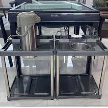 棋牌室麻将机茶几麻将桌旁小茶机茶水架放水杯加厚塑料茶台茶吧机