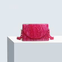 女士欧美新款半圆形亚克力包婚礼晚宴手拿包跨境自营速卖通亚马逊