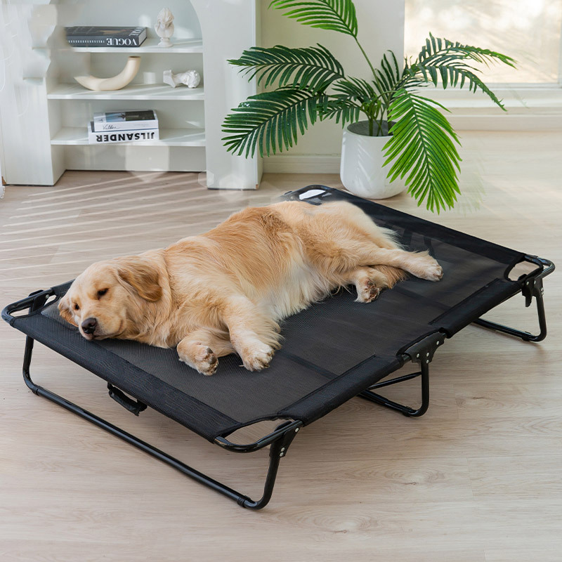Cama de campamento para mascotas sin instalación perro cama fresca marco de hierro malla cama colgante a prueba de humedad transpirable cama sólida nido para mascotas