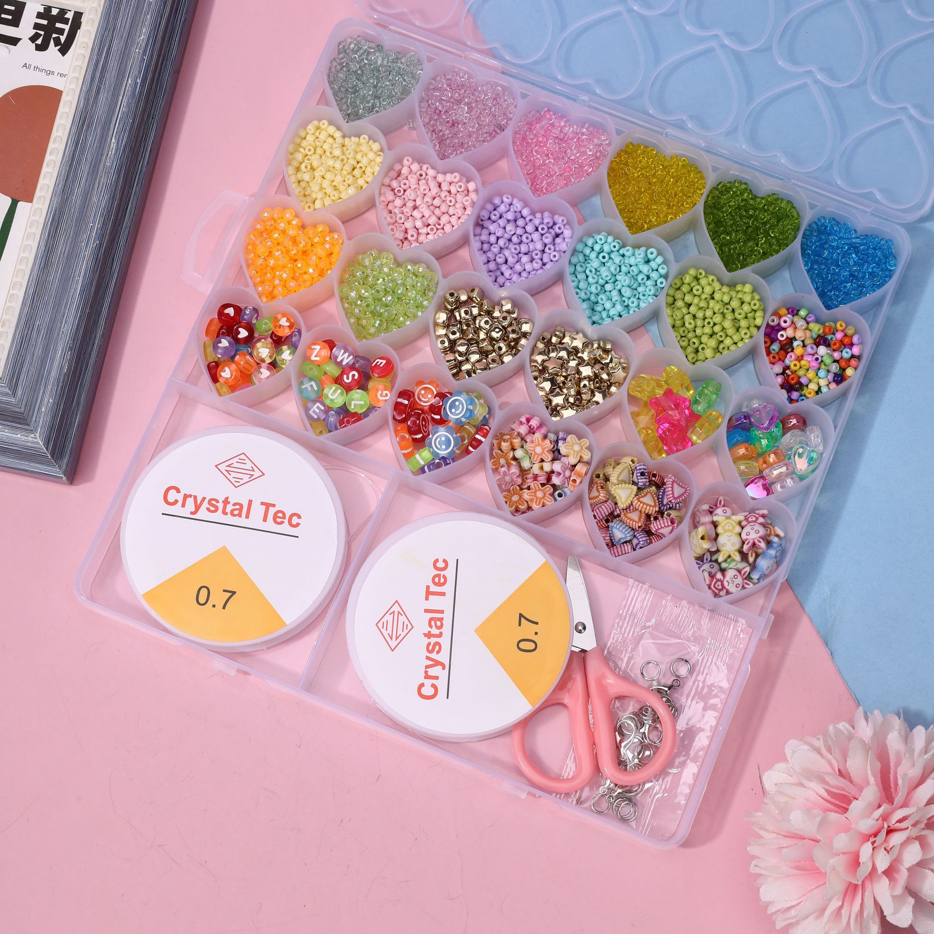 Fabricantes de cuentas de arroz de vidrio DIY en stock nuevas chicas hechas a mano con cuentas de juguetes de puzzle pulseras cuentas al por mayor