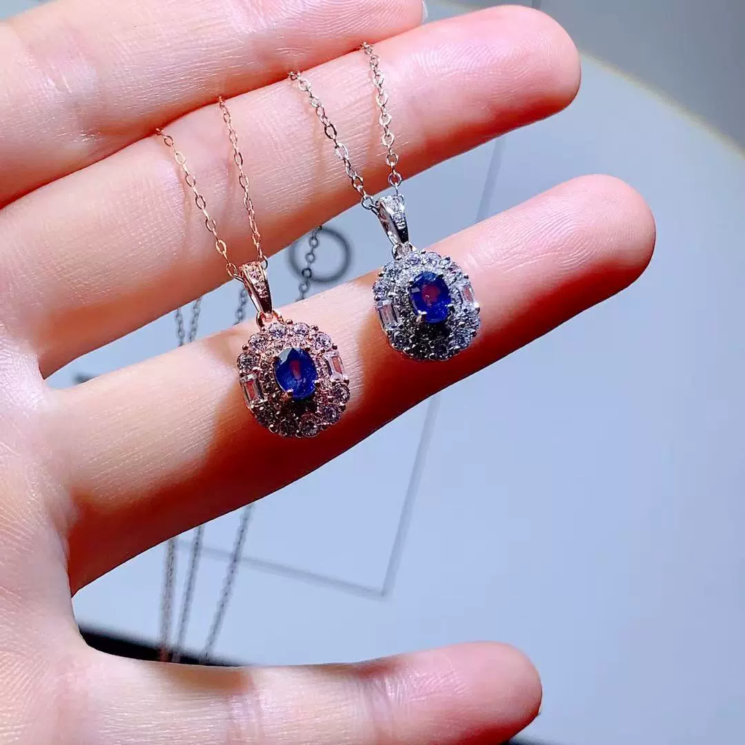 Серьги с сапфиром Шри-Ланки, стерлинговое серебро 925 пробы, легкие роскошные европейские и американские изысканные ювелирные изделия из драгоценных камней, женские ювелирные изделия на ключице