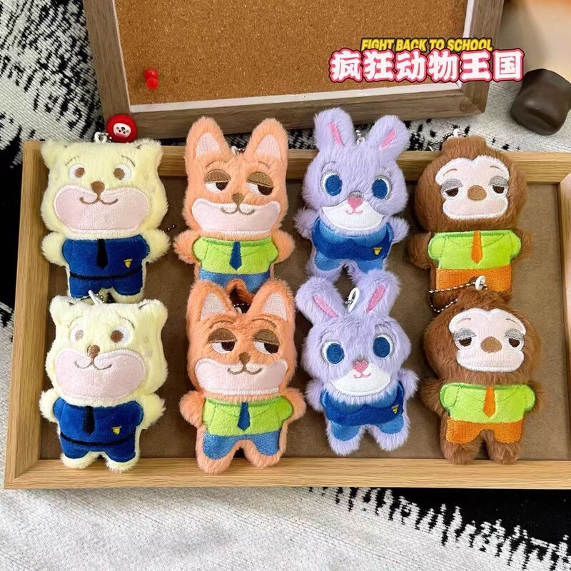 Popular Zootopia Toy Doll, Cute Nick Judy Doll, Rabbit Police Officer Plush Doll Pendant