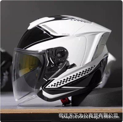 Helmet, 3/4 Electric Vehicle Summer | Motosiklet kaskı (dəbilqə) - new-artworkr05-extremity-black-and-white-size-s