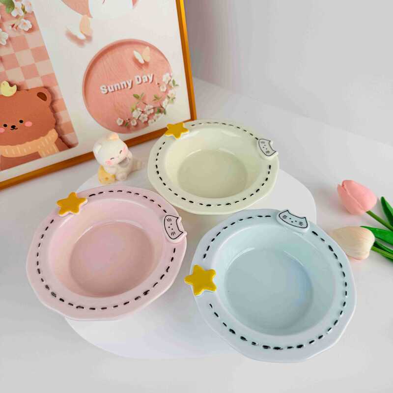 Cat bowl, ceramic bowl, canned food snack dish, anti-spill cat bowl, dog bowl, food bowl, pet bowl, cat food bowl, food dish Cat bowl, ceramic bowl, canned food snack dish, anti-spill cat bowl, dog bowl, food bowl, pet bowl, cat food bowl, food dish