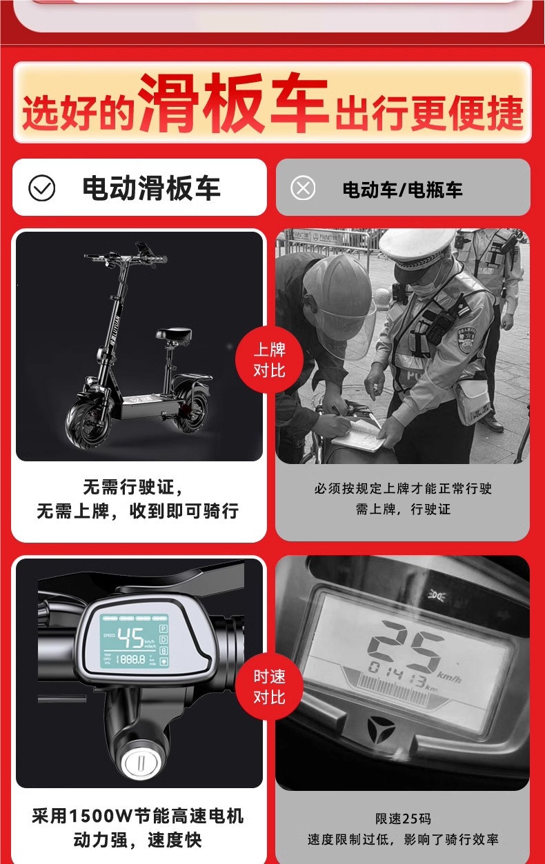 Genuine electric scooter, foldable electric vehicle, small adult-sized electric bike for commuting, ultra-lightweight and portable electric bike