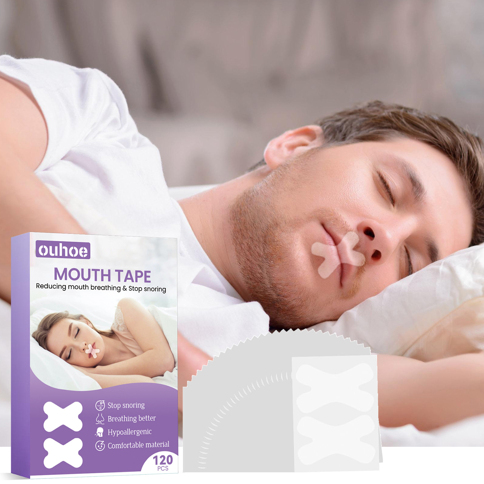 Ouhoe Jingning Anshui Tape Physical Relaxation Sleep Aid Soft Comfort Care Tape Patch