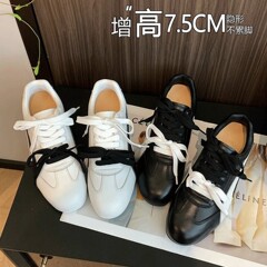 7.5cm隐形小个子内增高女鞋25秋新款厚底休闲运动板鞋赛车德训鞋