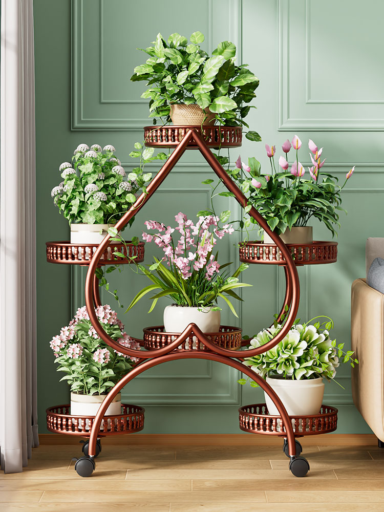 구리색 - 대담하고 두꺼워진 6개의 냄비 [무료 범용 바퀴]