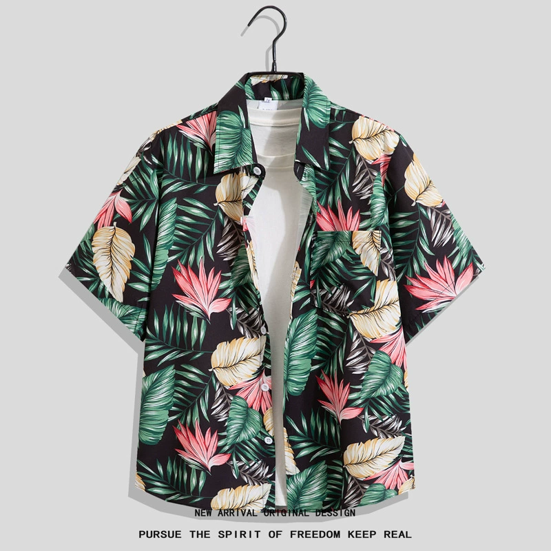 Рубашка Summer oversize хип‑хоп короткий рукав, унисекс, свободный крой (размеры до 4XL)