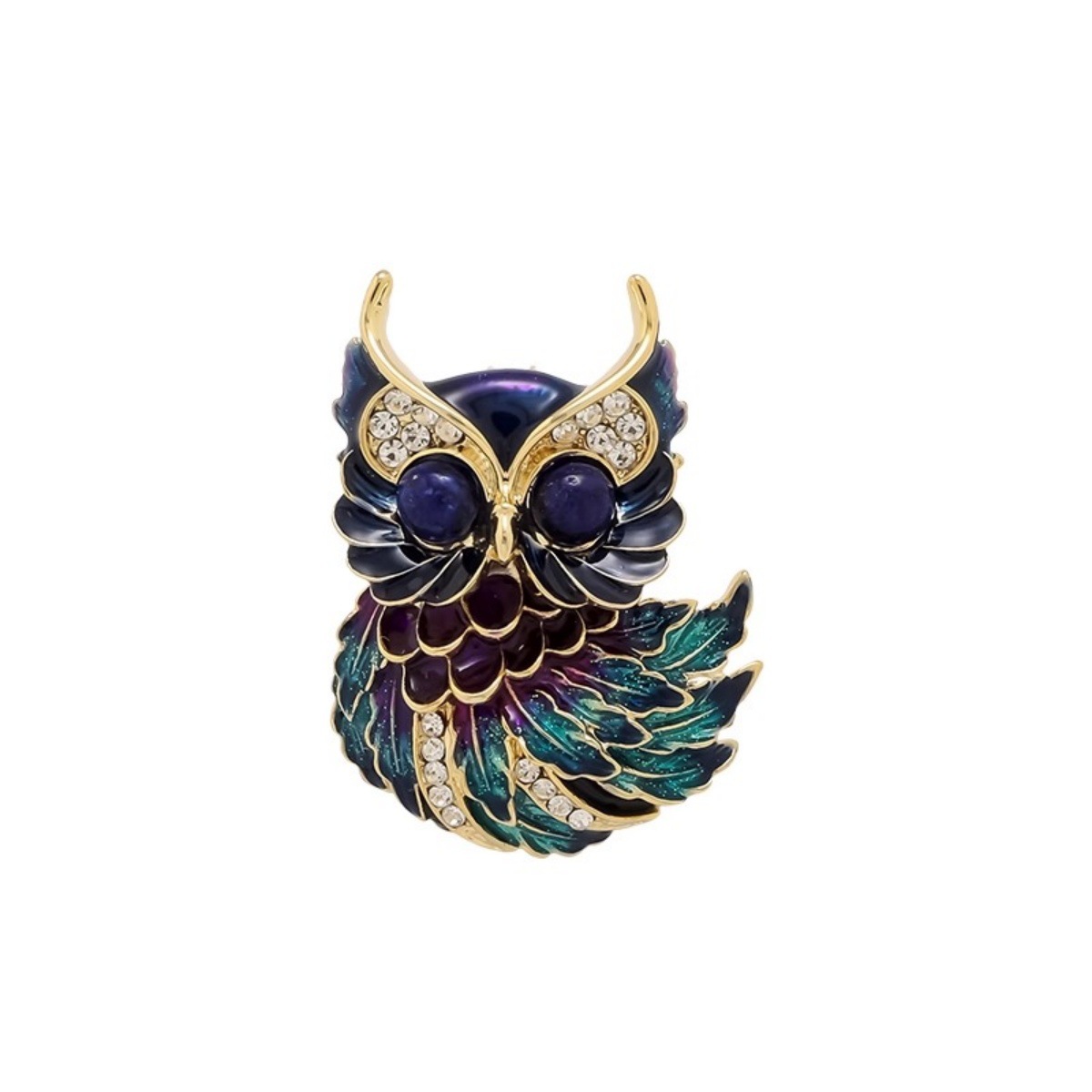 Cute Enamel Painted Owl Brooch for Men and Women, High-End Corsage, Small Animal Pin, Elegant Suit, Coat Accessories