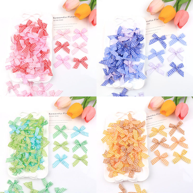 千鸟格子丝带6mm手打结蝴蝶结衣服辅料diy手工装饰品配件