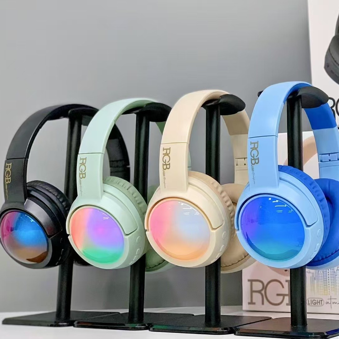 Nuevos productos de comercio exterior BT911 auriculares Bluetooth inalámbricos de larga duración auriculares de juego de tarjetas luminosas RGB
