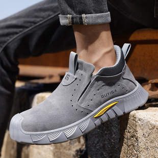 Labor Protection Shoes Cross-Border New Summer Men's Anti-Skid, Anti-Smash, Anti-Puncture Steel Toe Wear-Resistant Shoes, Breathable Anti-Spark Welder Shoes