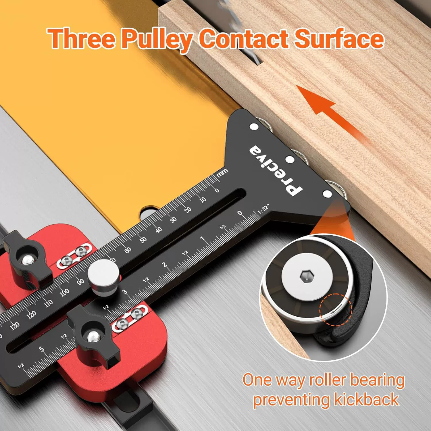 Thin plate cutting positioner flip roller quick cutting limit woodworking workbench chute positioning fixing tool