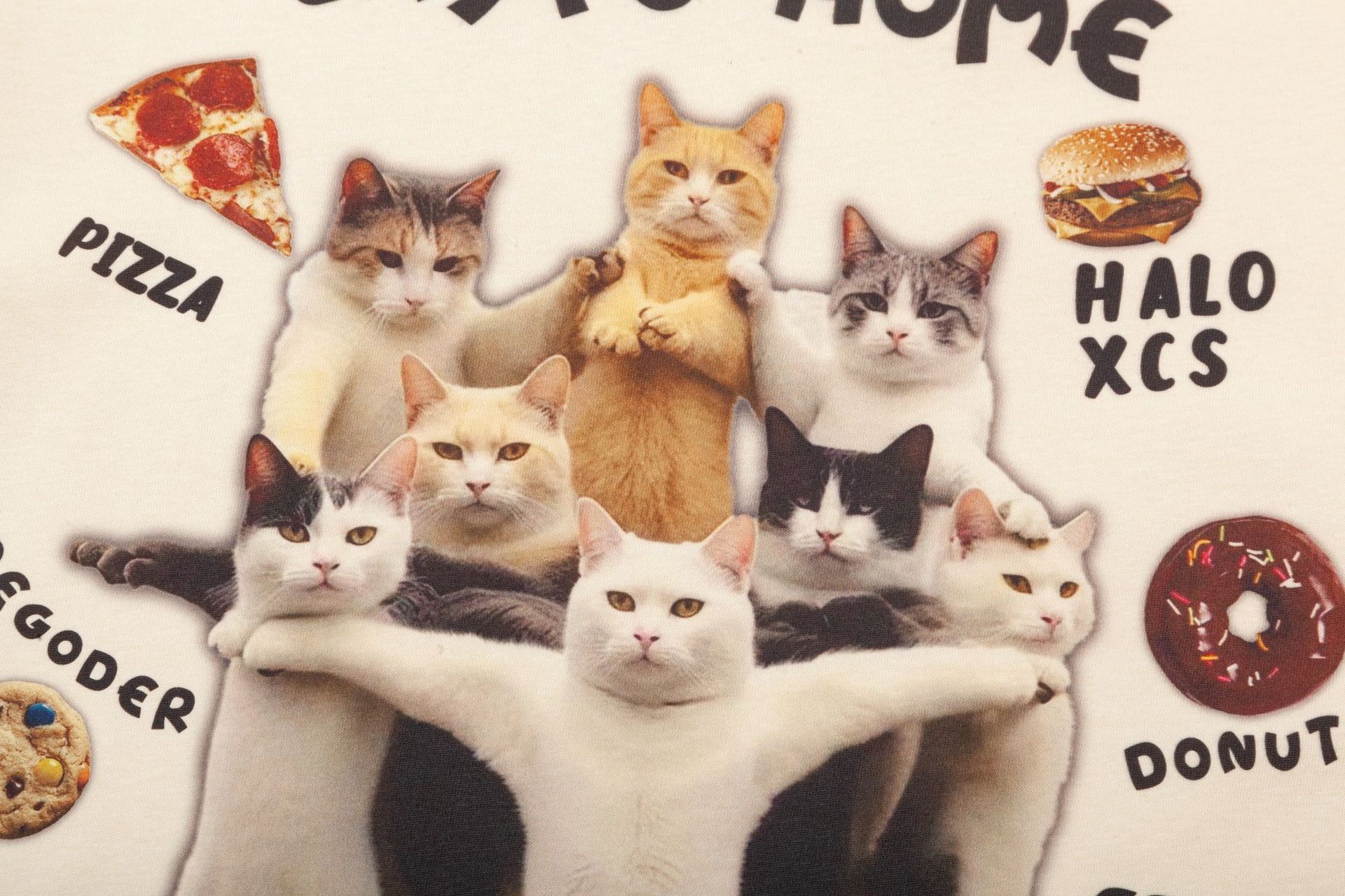 Herrenbekleidung Kreatives und lustiges Kurzarm-T-Shirt mit witzigem Katzen-Print für Männer und Frauen, modisches und trendiges übergroßes kurzes T-Shirt-Oberteil für Paare_voghion.com