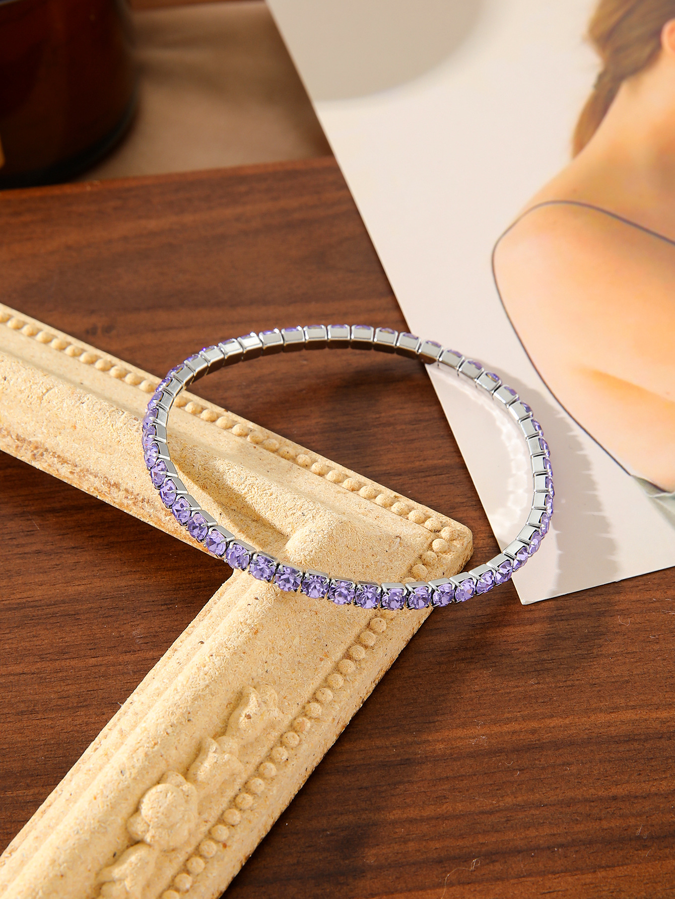Daily Occasion Simple Style Geometric 304 Stainless Steel Zircon Tennis Chain Bracelets In Bulk