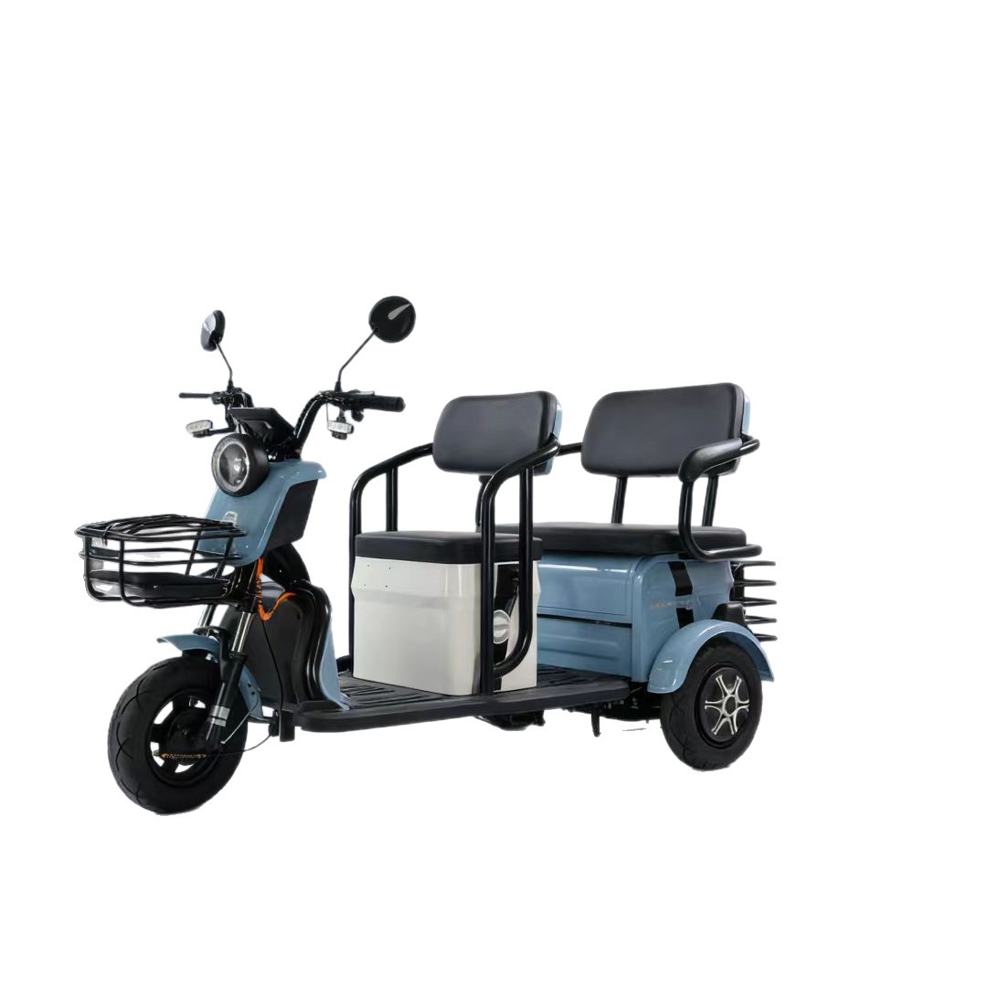 Triciclo eléctrico para personas mayores, vehículo a batería para ocio, uso doméstico para adultos, para recoger niños, doble propósito para pasajeros y carga, triciclo eléctrico para transporte.