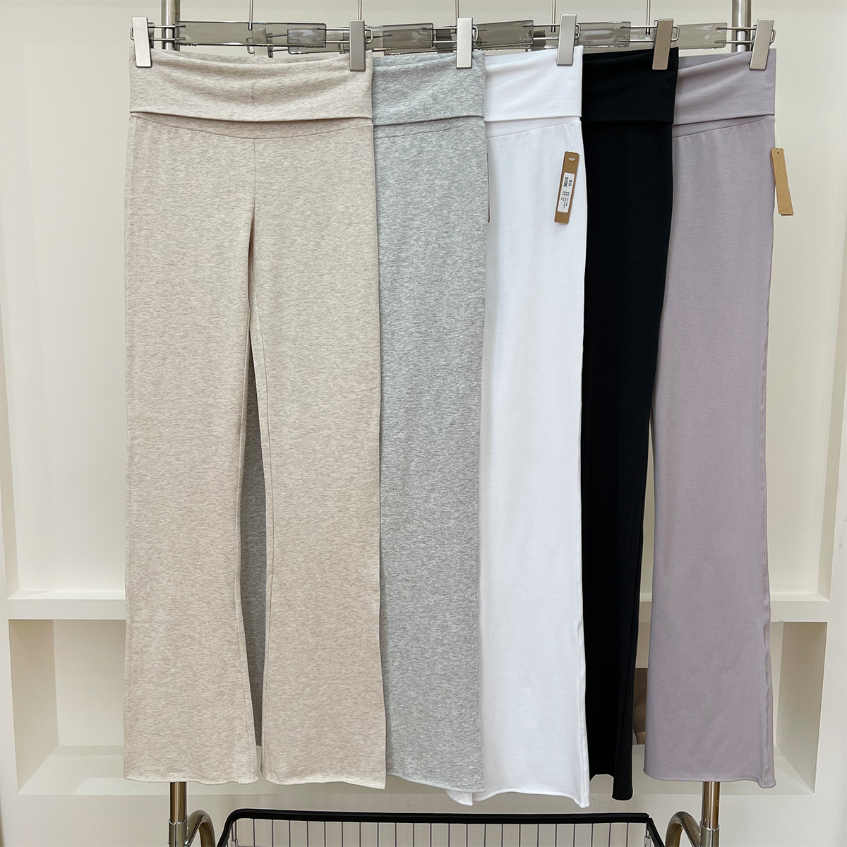 Skims Cotton Jersey Women's High Waist Casual Trousers