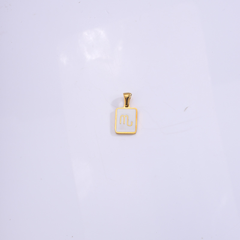 Acero de titanio transfronterizo simple 12 colgante de collar constelación mujeres Europa y América 18K universal conchas constelación colgante accesorios