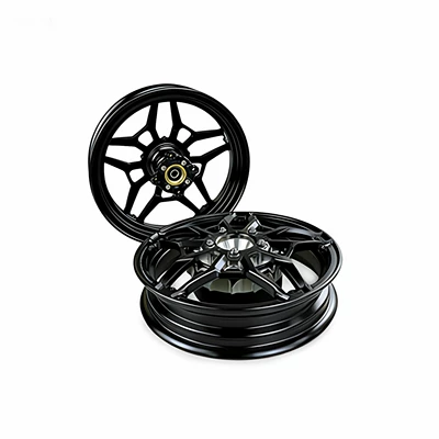 Aluminum Alloy Modification 12inch Wheel – Motorcycle wheel hub - black-set-of-front-and-rear-wheels