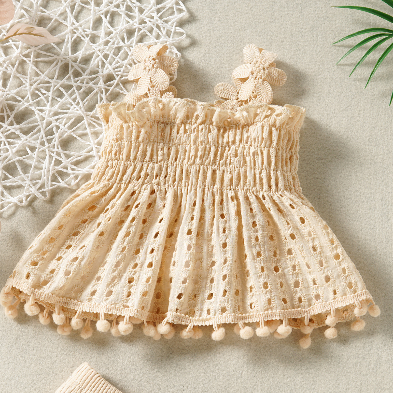 Title 3, Apricot Cotton Net Baby Two-piece Set, High Tem...