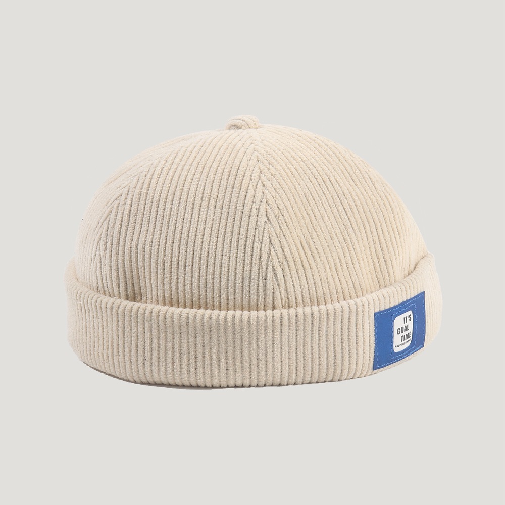 Fall/winter New Corduroy Hat Pu Logo Letter Hat display picture 4