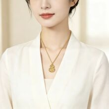 新中式s925纯银项链轻奢小众碎冰冰葫芦锁骨链吊坠高级气质配饰品