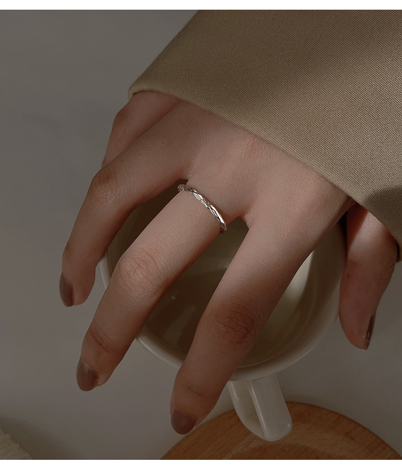 2g Weight Band Rings Classification Adjustable Ring Size 1 Piece Quantity Daily Occasion 925 Sterling Silver Material Geometric Pattern All Seasons Season Women's Gender Simple Style Style 1 Piece 925 Sterling Silver Geometric Band Rings 无